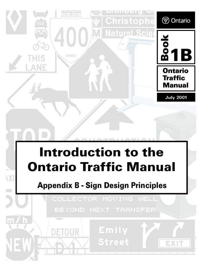 ontario traffic manual (otm) book 1b